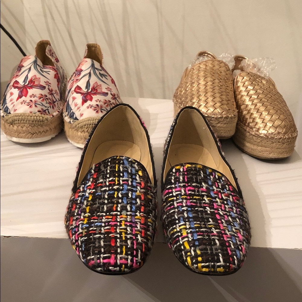 J. Crew Factory Colorful Tweed Loafers
